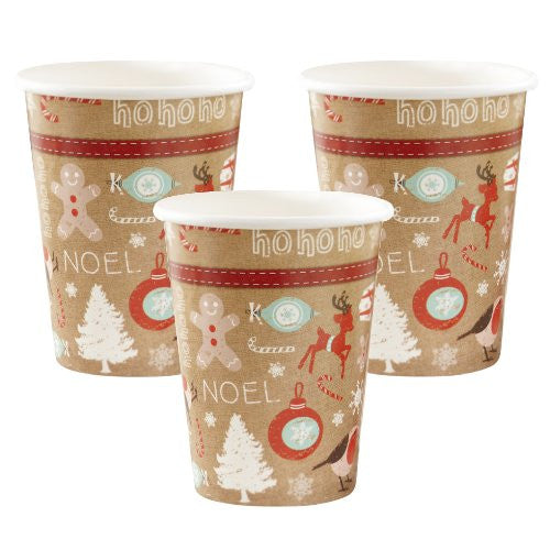 Christmas Paper Cups: Vintage Noel Cups